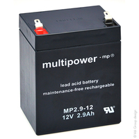 Batterie(s) Batterie plomb AGM MP2.9-12 12V 2.9Ah F4.8