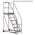 Mobile warehouse safety step - 4 tread - grey