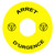 Schild Ø60 für Not-Halt/Not-Aus-Taster, ARRET D'URGENCE/Logo ISO13850