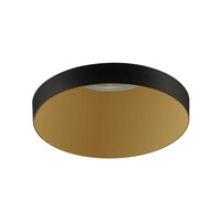 Einbauleuchte EINAR 3558/8 mit Kragenblende, GU10 max. 10W (LED), Schwarz matt / Gold