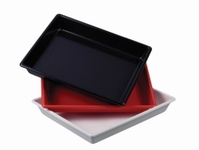 Photographic trays LaboPlast® PVC shallow form without ribs on bottom profile shape rounded