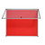 Bi-Office Display Case Enclore Top Hinged Fire Retardant, Red Felt, Aluminium Frame, 92,4x65,3 cm (8xA4) Front Image Open