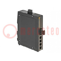Switch Ethernet; unmanaged; Number of ports: 4; 9÷60VDC; RJ45,SC