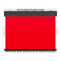 Achtergrondverlichting; EADOGXL160; LED; 78x64x3,8mm; rood
