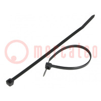 Cable tie; L: 300mm; W: 3.6mm; polyamide; 180N; black; Ømax: 76mm