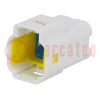 Connecteur: fil-fil/PCB; 560,E-Seal; mâle; socle; THT; blanc; IP67