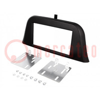 Radio frame; Iveco; 2 DIN; black