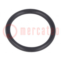 Joint O-ring; caoutchouc NBR; Thk: 1,5mm; Øint: 12mm; PG9; noir