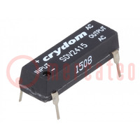 Relay: solid state; Ucntrl: 3.5÷10VDC; 1.5A; 12÷280VAC; 270Ω; THT