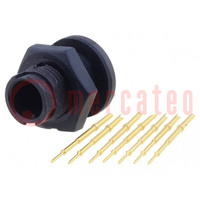 Connector: circular; EN2; socket; male; soldering; PIN: 7; 3A; IP68