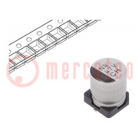 Capacitor: electrolytic; SMD; 47uF; 35VDC; Ø6.3x7.7mm; ±20%; 2000h