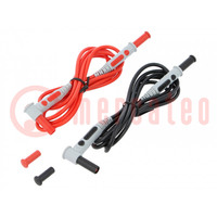 Test leads; Inom: 15A; Len: 1.5m; red and black