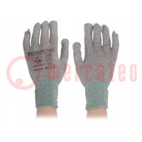 Protective gloves; ESD; L; 10set; grey