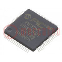 IC: PIC microcontroller; 256kB; 2.3÷3.6VDC; SMD; TQFP64; PIC32