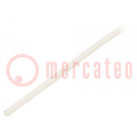 Insulating tube; silicone; white; Øint: 1.5mm; Wall thick: 0.4mm