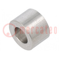 Spacer sleeve; 7mm; cylindrical; stainless steel; Out.diam: 10mm