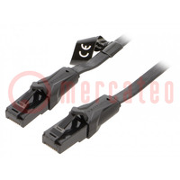 Patch cord; U/UTP; 6; Cu; PVC; black; 1.5m; RJ45 plug,both sides