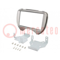 Radio frame; Nissan; 2 DIN; silver