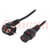 Cable; CEE 7/7 (E/F) enchufe angular,IEC C13 hembra; PVC; 1m