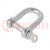 Dee shackle; steel; for rope; zinc; 6mm