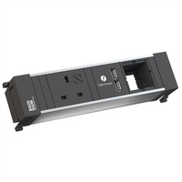 BACHMANN POWER FRAME 1xUK 90° USBCharger, 1xCM 0,2m GST18 United Kingdom