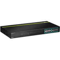 TRENDnet TPE-TG160g 16-Port PoE+ Switch GREENnet Gigabit 246W