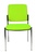 Trendiger 4-Fuß-Besucherstuhl ohne Armlehnen mit Polster apfelgrün VE=2 | OM3023