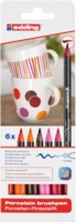 edding 4200 Porzellanpinselstift 6er-Set sortiert warm