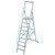 Stufen-Stehleiter, 9-stufig, Arbeitshöhe: ca. 4,10 m, Standhöhe: ca. 2,10 m