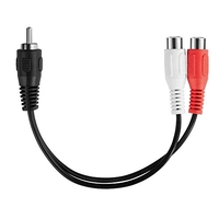 HD SUPPLY NUEVO AUDIO SUBWOOFER Y-CABLE RCA MALE TO 2X RCA FEMALE ADAPTER