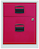 mobiler Beistellschrank PFA, 1 Universalschublade, 1 HR-Schublade, lichtgrau/kardinalrot