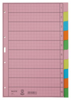 Papierregister Blanko, A4, Papier, 10 Blatt, farbig