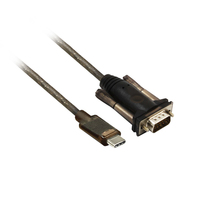 ACT AC6002 Serien-Kabel Schwarz 1,5 m USB Typ-C DB-9