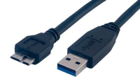 MCL 1.8m USB3.0 câble USB 1,8 m USB 3.2 Gen 1 (3.1 Gen 1) Micro-USB B USB A Noir