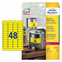 Avery L6103-20 samoprzylepne etykiety Prostokąt Na stałe Żółty 960 szt.