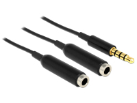 DeLOCK 65575 Audio-Kabel 0,25 m 3.5mm 2 x 3.5mm Schwarz