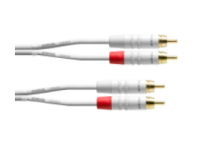 Cordial CFU 0.9 CC-SNOW cable de audio 0,9 m 2 x RCA Blanco