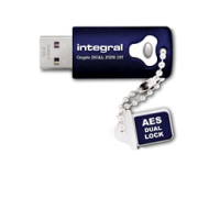 Integral 64GB Crypto Dual FIPS 197 Encrypted USB 3.0 USB flash meghajtó USB A típus 3.2 Gen 1 (3.1 Gen 1) Kék