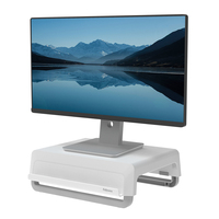 Fellowes Breyta Monitor Ständer tragbar mit Handgriff weiß Grau, Weiß Tisch/Bank