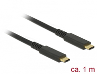 DeLOCK 85207 USB-kabel 1 m USB 3.2 Gen 2 (3.1 Gen 2) USB C Zwart