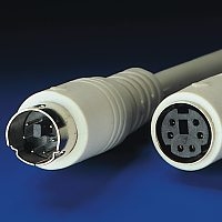 ROLINE PS2 M/F, 3.0m, ATX, moulded, extension cable PS/2-kabel 3 m