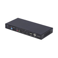 StarTech.com 2-Port Dual-Monitor DisplayPort KVM Switch met Dual View Video Matrix, 4K 60Hz, 4x USB Hub Poorten, Hotkey Switching, DP 1.2 Matrix KVM, TAA Compliant