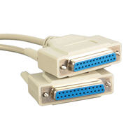 Videk DB25F to DB25F Null Modem Cable 2Mtr