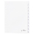Durable 6441-02 Onglet avec index vierge Polypropylène (PP) Blanc