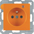 Berker Steckdose mit Schutzkontaktstift, Kontroll-LED u. erh.BS S.1/B.3/B.7 orange, gl.