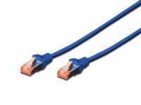 DIGITUS Patchkabel Cat6 S/FTP 2xRJ45 1.0m blau Hebelschutz Polybeutel