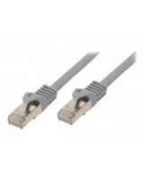 ShiverPeaks BASIC-S Patch-Kabel RJ-45 M bis M 50 cm SFTP PiMF CAT 7 Kabel / 6a Anschlüsse halogenfrei geformt ohne Haken Grau