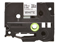 Brother Schriftband TZe-FX251 weiß/schwarz, 24 mm, Flexi-Tapes, 8 m, lamini