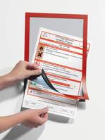 Durable DURAFRAME� Self-Adhesive Document Frame A4 - Red - Pack of 2