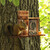 Relaxdays Eichhörnchen Futterhaus, Holz, 2 Eingänge & Sitzplattformen, zum Aufhängen, Eichhörnchenfutterstation, natur